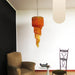 Murano Spiral Amber Prism Glass Chandelier-DWHOME