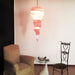 Murano Spiral Pink Prism Glass Chandelier-DWHOME