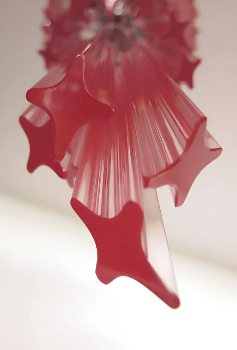 Murano Spiral Pink Prism Glass Chandelier-DWHOME
