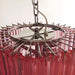 Murano Spiral Pink Prism Glass Chandelier-DWHOME