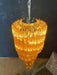 Murano Spiral Prisms Amber Chandelier-DWHOME