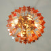 Murano Spiral Prisms Amber Chandelier-DWHOME
