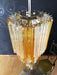 Murano Spiral Prisms Transparent Amber Chandelier-DWHOME