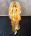 Murano Spiral Prisms Transparent Amber Chandelier-DWHOME