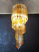 Murano Spiral Prisms Transparent Amber Chandelier-DWHOME