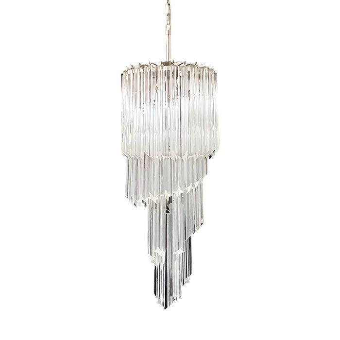 Murano Spiral Prisms Transparent Chandelier-DWHOME