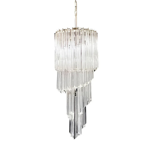 Murano Spiral Prisms Transparent Chandelier-DWHOME