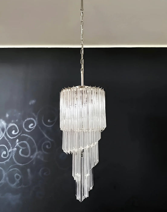 Murano Spiral Prisms Transparent Chandelier-DWHOME