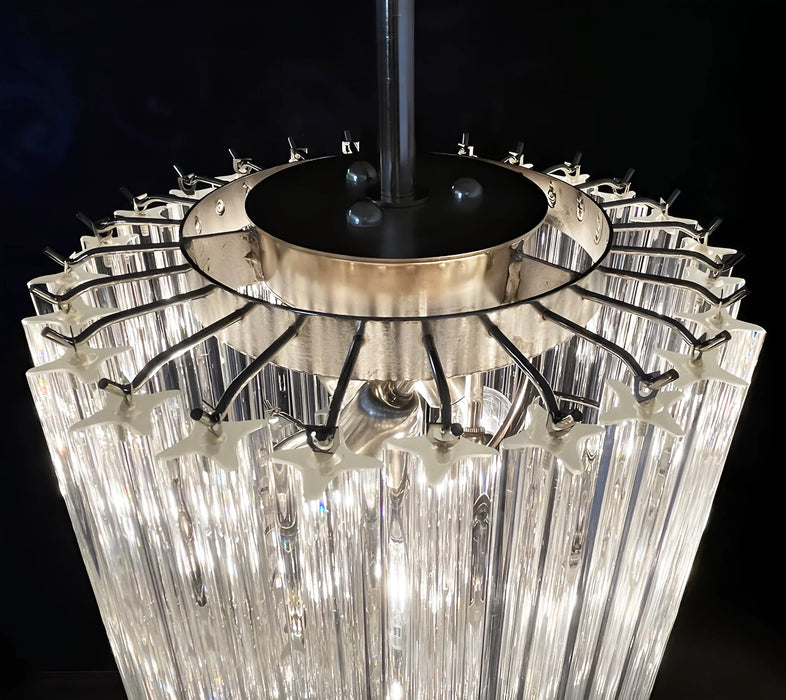 Murano Spiral Prisms Transparent Chandelier-DWHOME