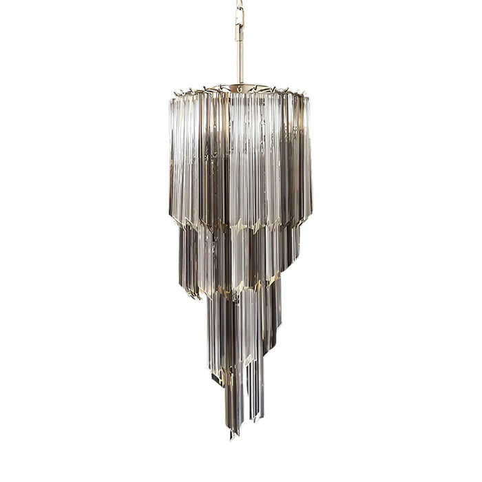 Murano Spiral Prisms Transparent Smoked Chandelier-DWHOME