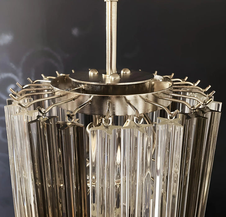 Murano Spiral Prisms Transparent Smoked Chandelier-DWHOME
