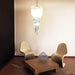 Murano Spiral Transparent Blue Prism Glass Chandelier-DWHOME