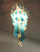 Murano Spiral Transparent Blue Prism Glass Chandelier-DWHOME