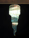 Murano Spiral Transparent Blue Prism Glass Chandelier-DWHOME