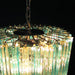 Murano Spiral Transparent Blue Prism Glass Chandelier-DWHOME