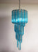 Murano Spiral Transparent Blue Prism Glass Chandelier-DWHOME