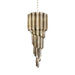Murano Spiral Transparent Smoked Prism Glass Chandelier-DWHOME