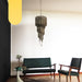 Murano Spiral Transparent Smoked Prism Glass Chandelier-DWHOME