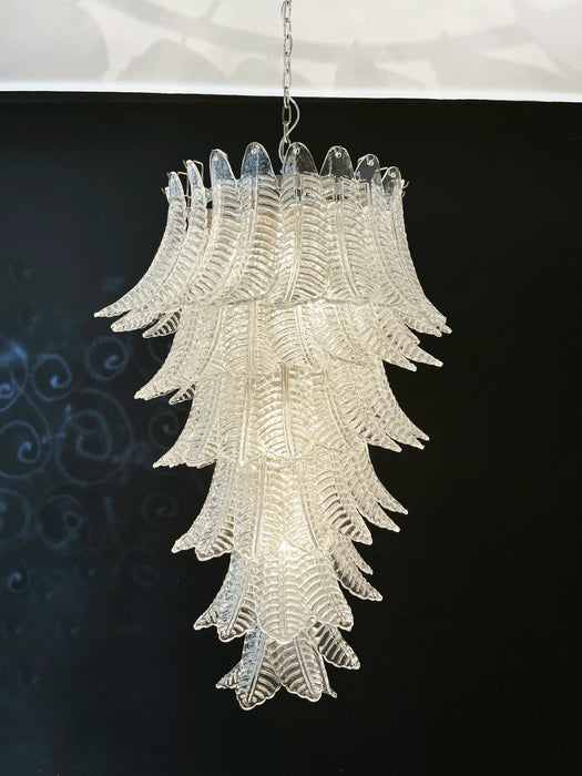 Murano Transparent Felch Spiral Chandelier-DWHOME