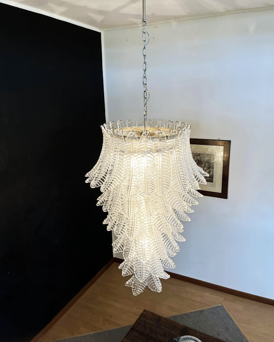 Murano Transparent Felch Spiral Chandelier-DWHOME