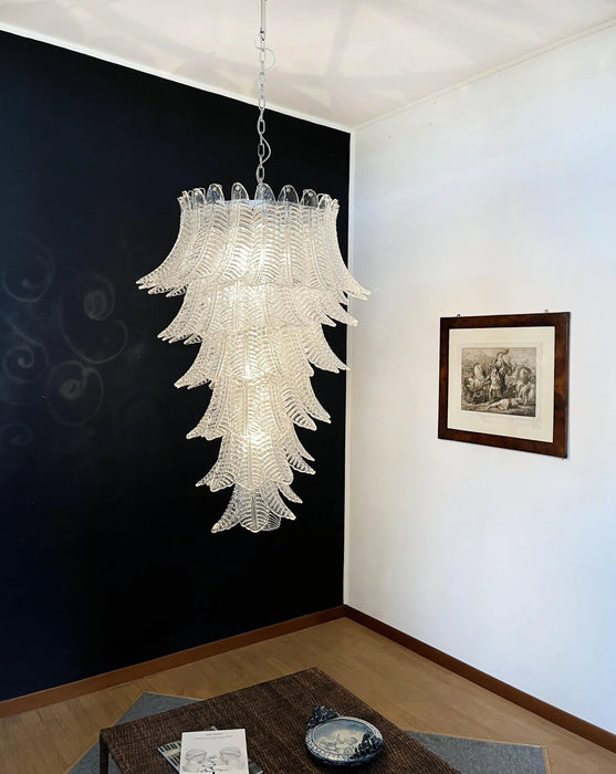 Murano Transparent Felch Spiral Chandelier-DWHOME