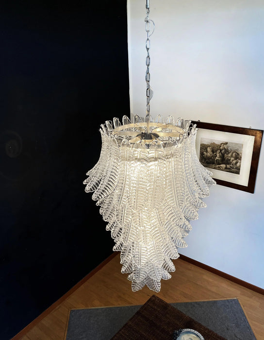 Murano Transparent Felch Spiral Chandelier-DWHOME