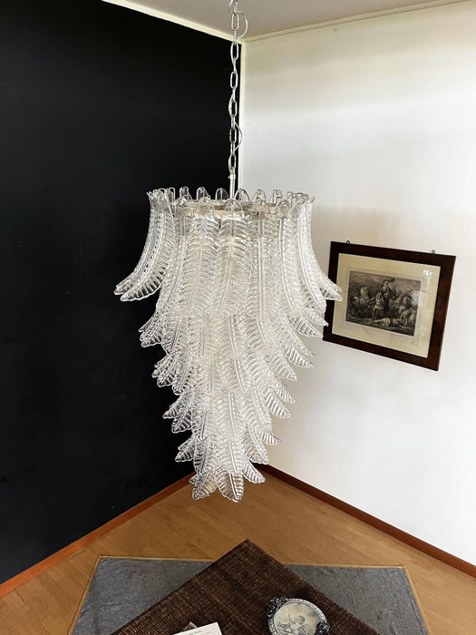 Murano Transparent Felch Spiral Chandelier-DWHOME