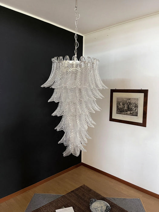 Murano Transparent Felch Spiral Chandelier-DWHOME