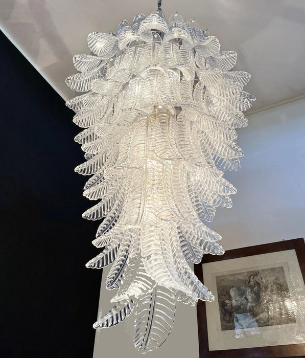 Murano Transparent Felch Spiral Chandelier-DWHOME