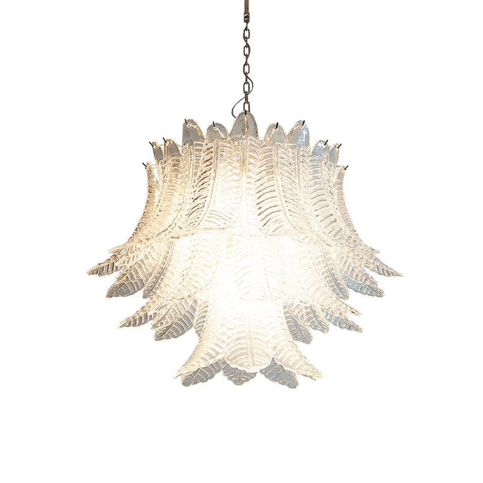 Murano Transparent Ferns Glass Chandelier-DWHOME