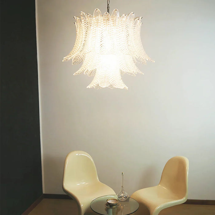 Murano Transparent Ferns Glass Chandelier-DWHOME