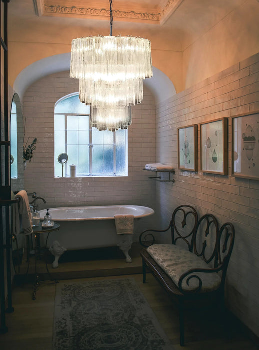 Murano Transparent Glass Tube Chandelier-DWHOME