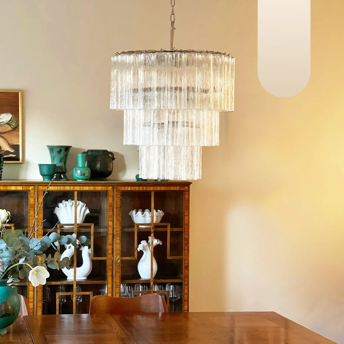 Murano Transparent Glass Tube Chandelier-DWHOME