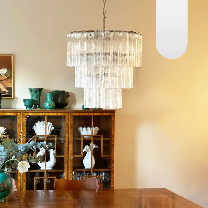 Murano Transparent Glass Tube Chandelier-DWHOME