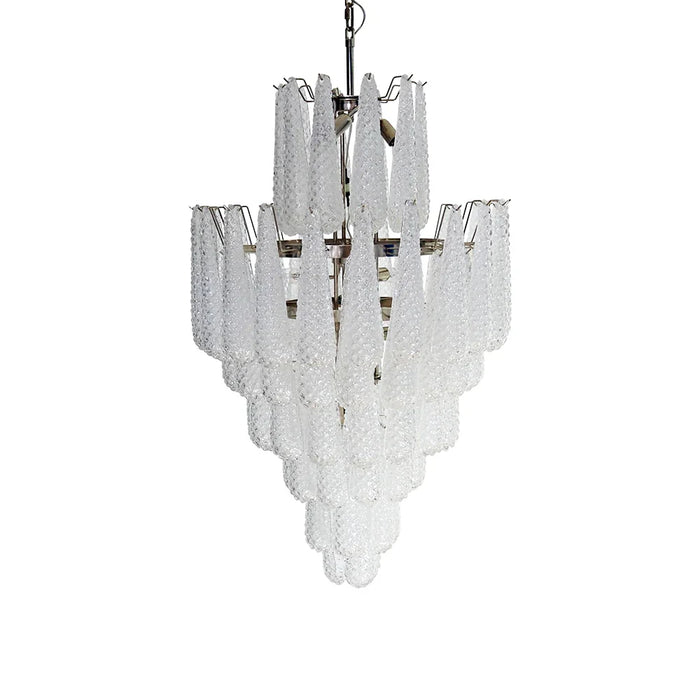 Murano Transparent Petals Glass Chandelier-DWHOME