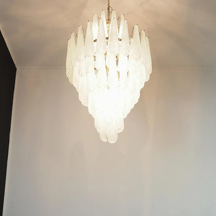 Murano Transparent Petals Glass Chandelier-DWHOME