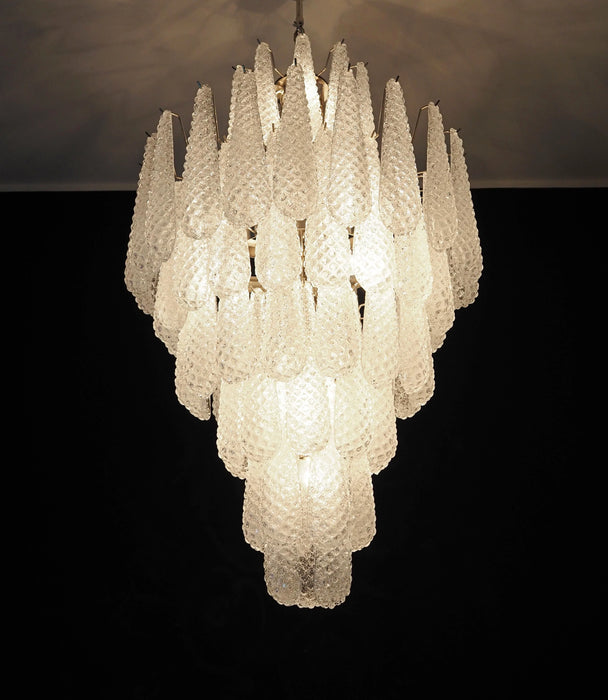 Murano Transparent Petals Glass Chandelier-DWHOME