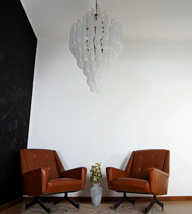 Murano Transparent Petals Glass Chandelier-DWHOME