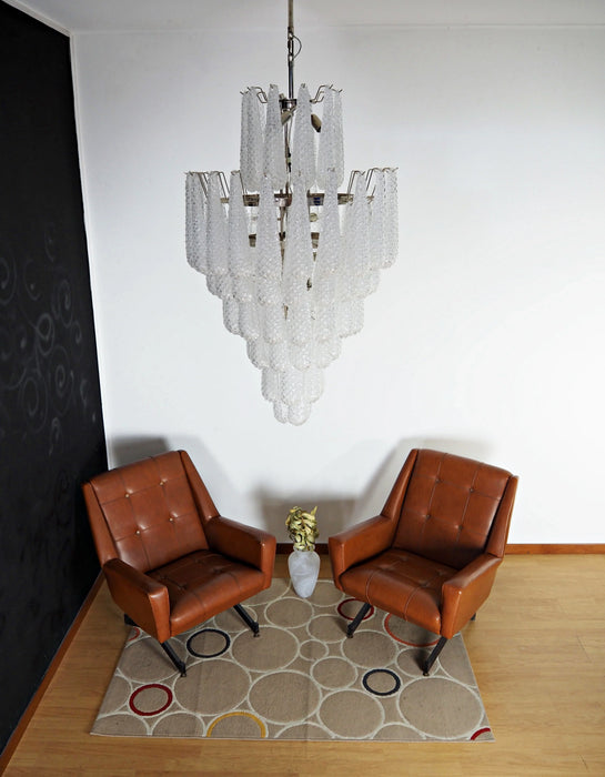 Murano Transparent Petals Glass Chandelier-DWHOME