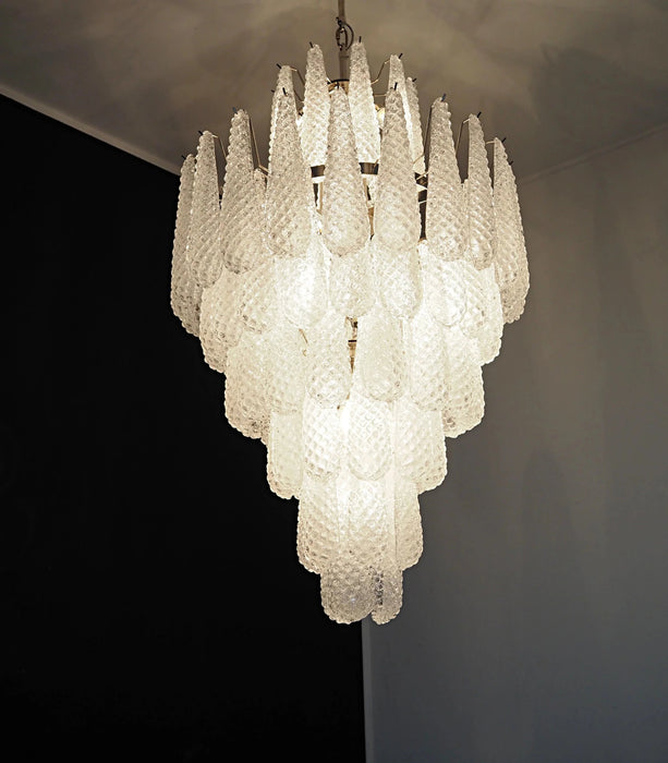 Murano Transparent Petals Glass Chandelier-DWHOME