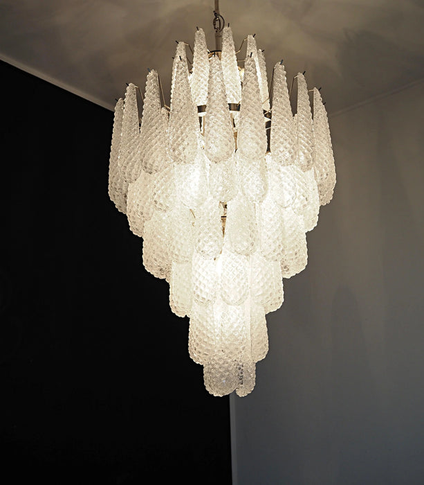 Murano Transparent Petals Glass Chandelier-DWHOME