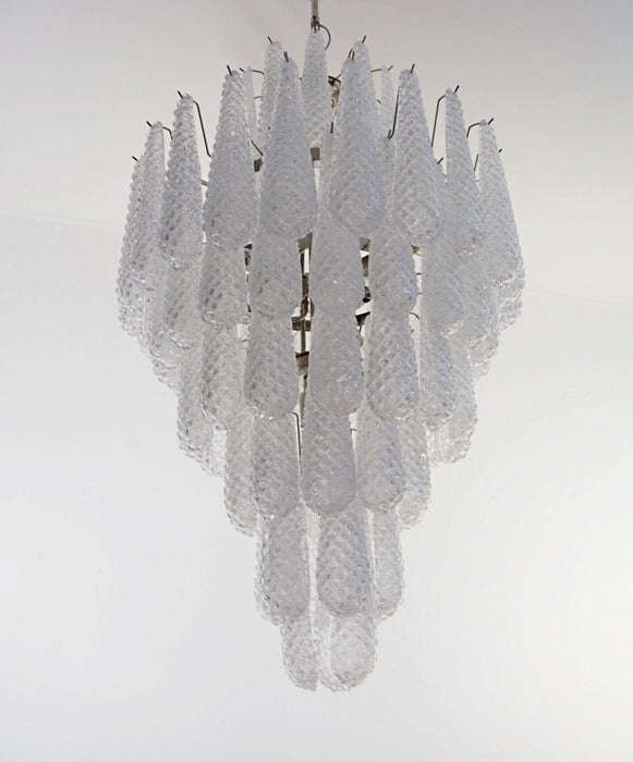 Murano Transparent Petals Glass Chandelier-DWHOME