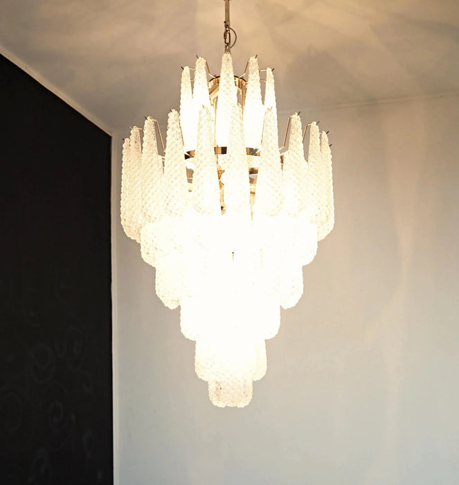 Murano Transparent Petals Glass Chandelier-DWHOME