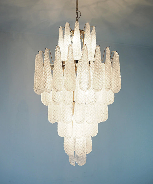 Murano Transparent Petals Glass Chandelier-DWHOME