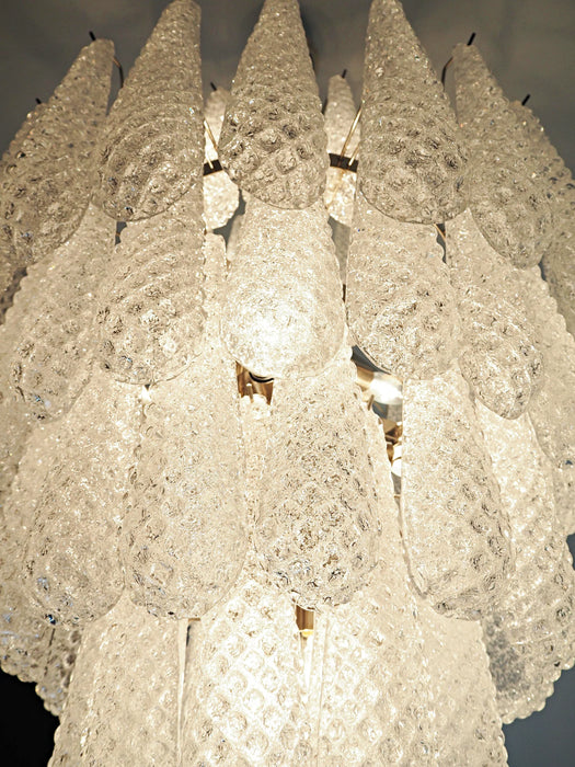 Murano Transparent Petals Glass Chandelier-DWHOME