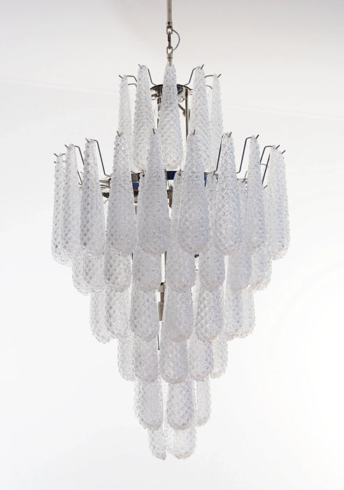 Murano Transparent Petals Glass Chandelier-DWHOME