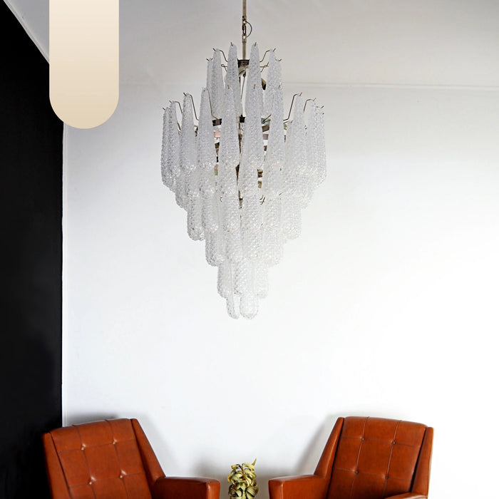 Murano Transparent Petals Glass Chandelier-DWHOME