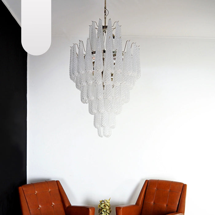 Murano Transparent Petals Glass Chandelier-DWHOME
