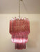 Murano Triedri Prisms Pink Chandelier-DWHOME