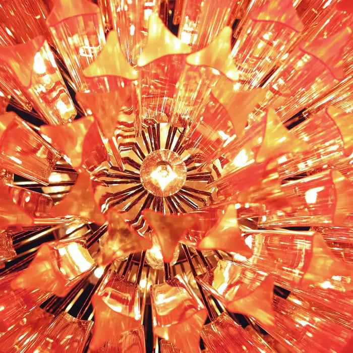 Murano Triedri Prisms Pink Chandelier-DWHOME